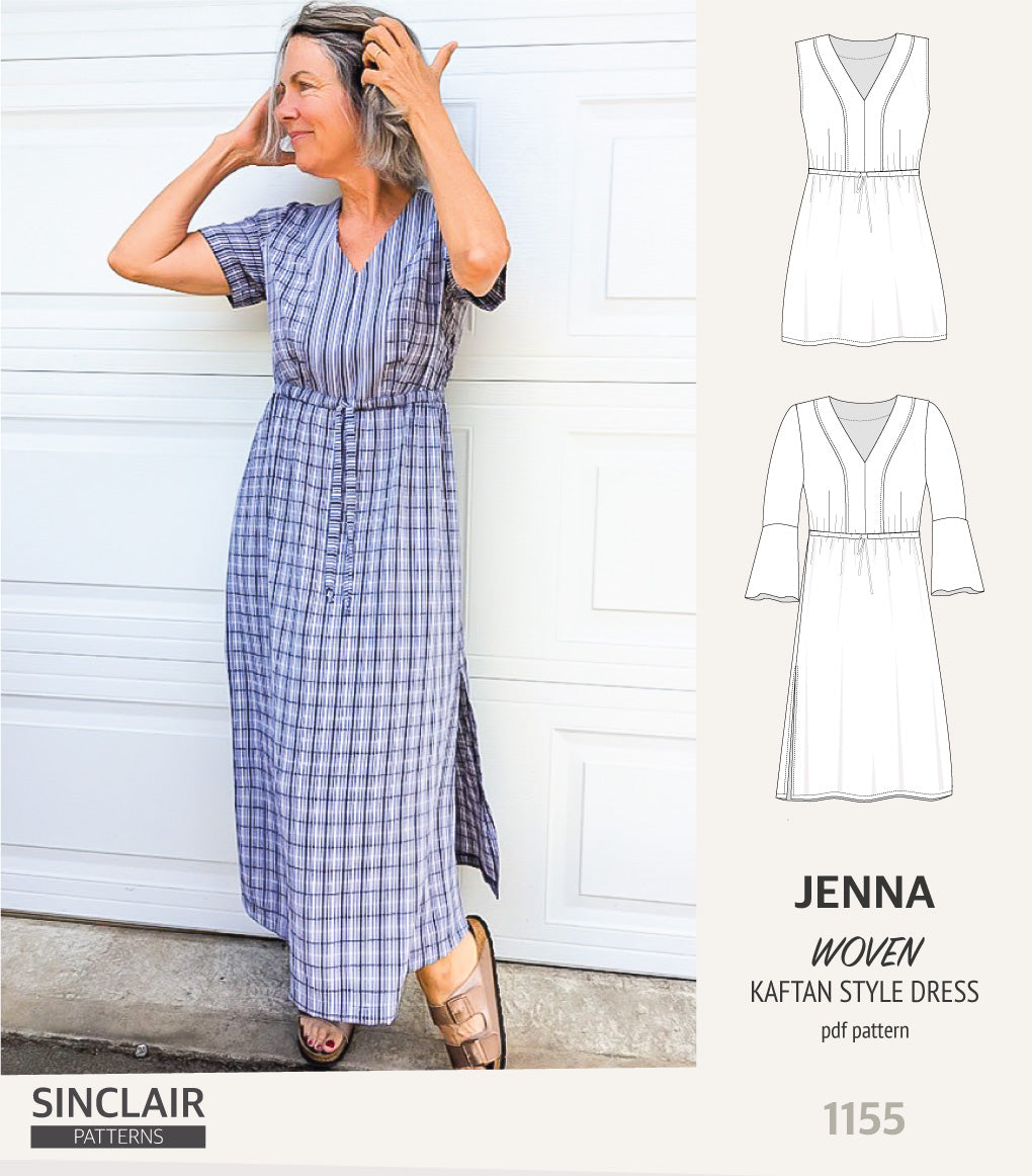 Jenna kaftan style dress (PDF)