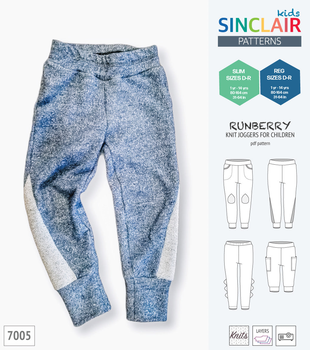 Runberry joggers with options for children (PDF)