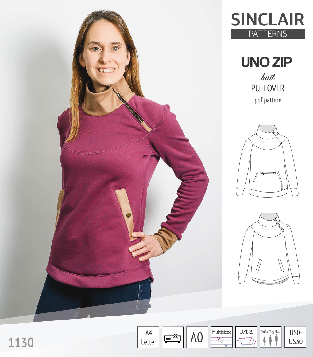 Uno zip pullover (PDF)