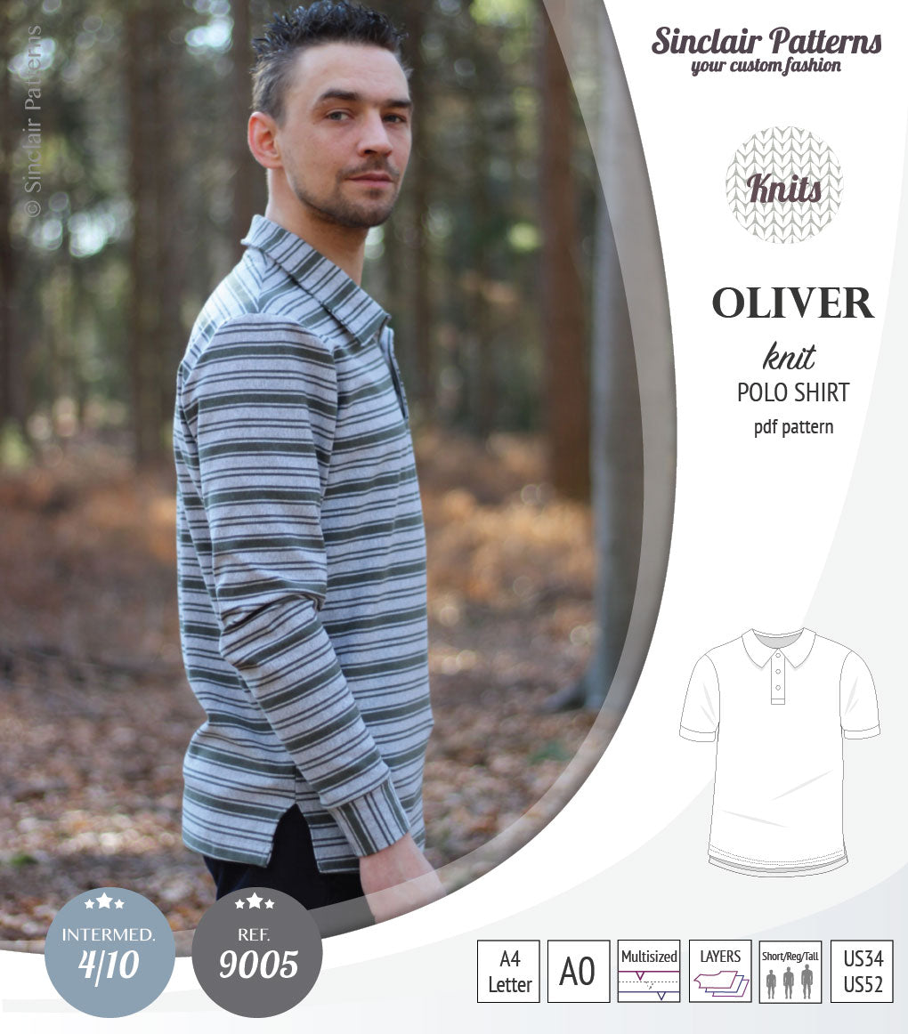 Oliver classic knit polo shirt for men (PDF)