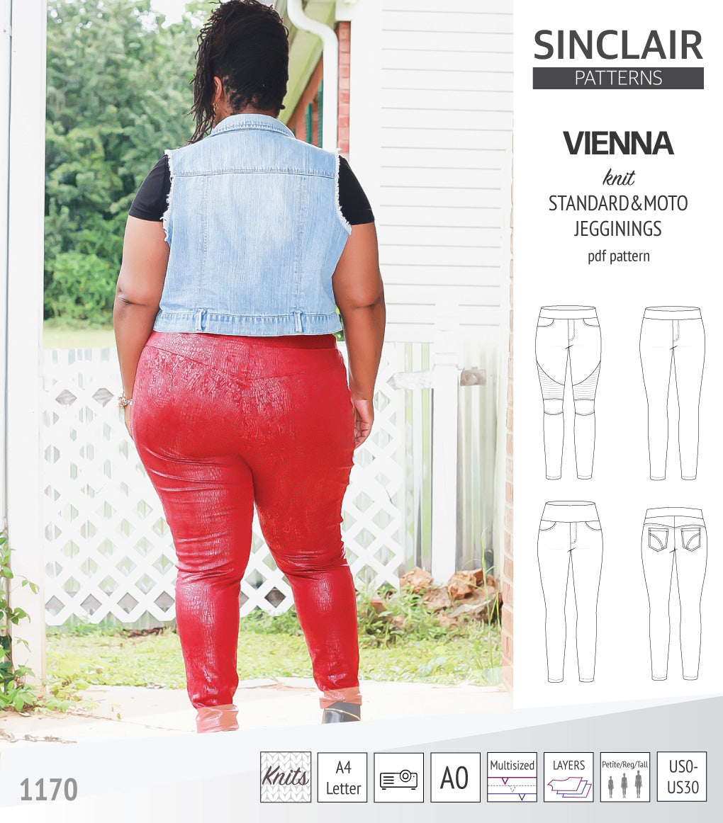 Vienna knit jeggings with moto patch option (PDF)