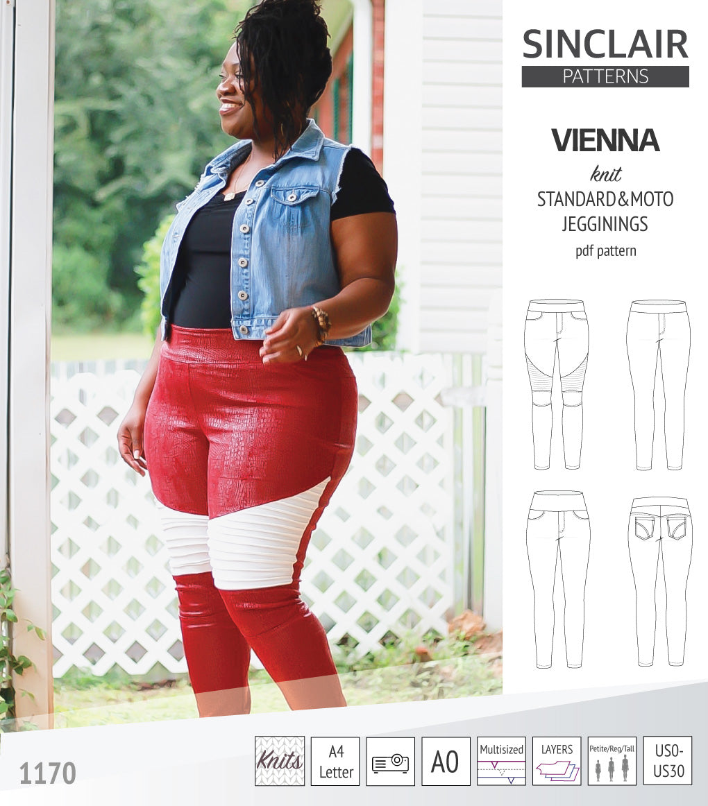 Vienna knit jeggings with moto patch option (PDF)