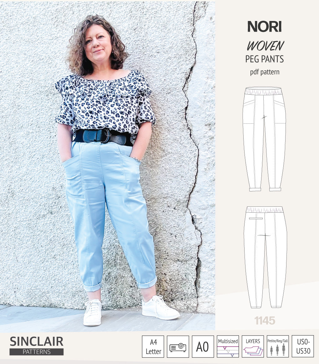 Nori peg pants with elastic waistband (PDF)
