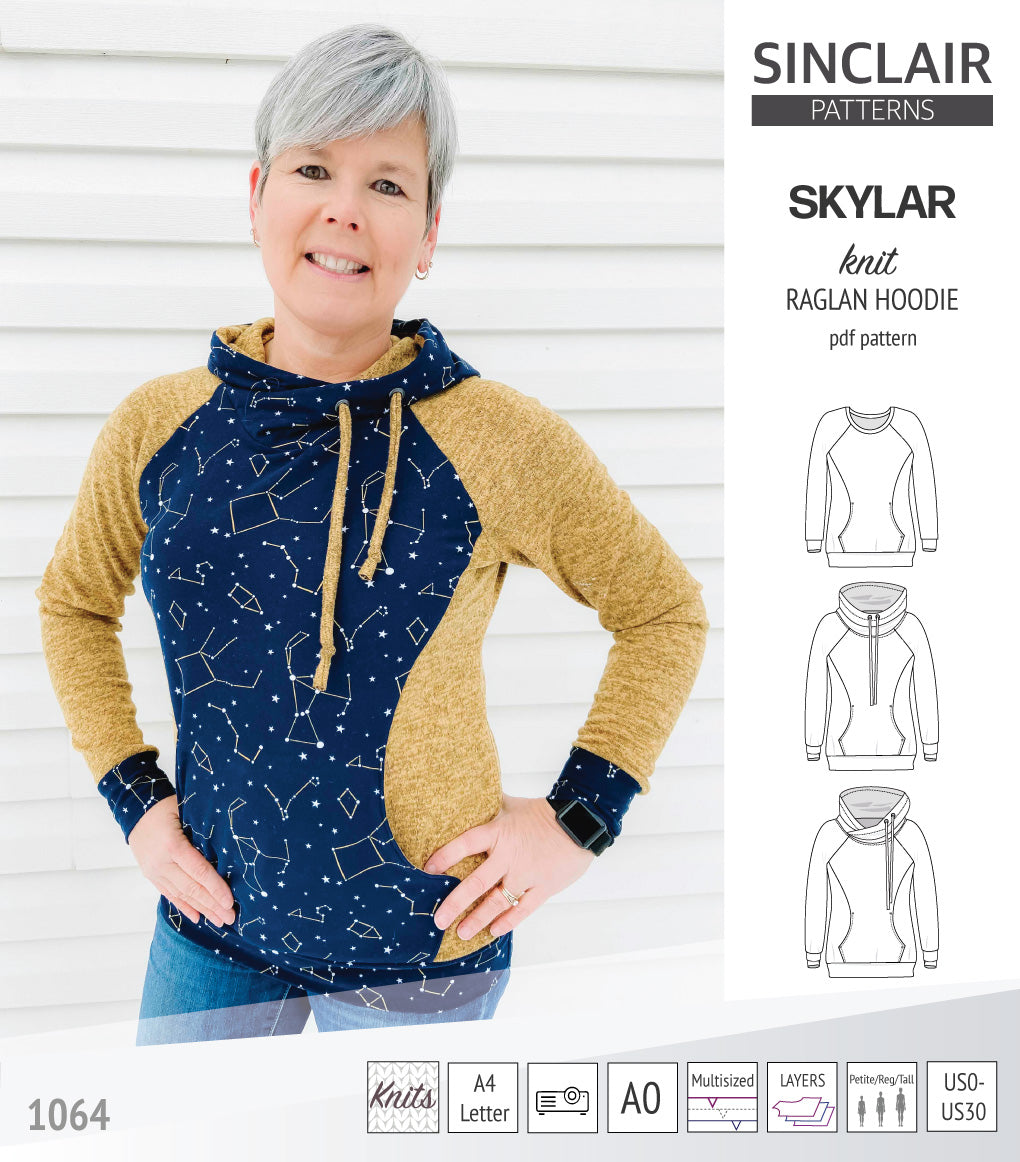 Skylar knit raglan hoodie (PDF)