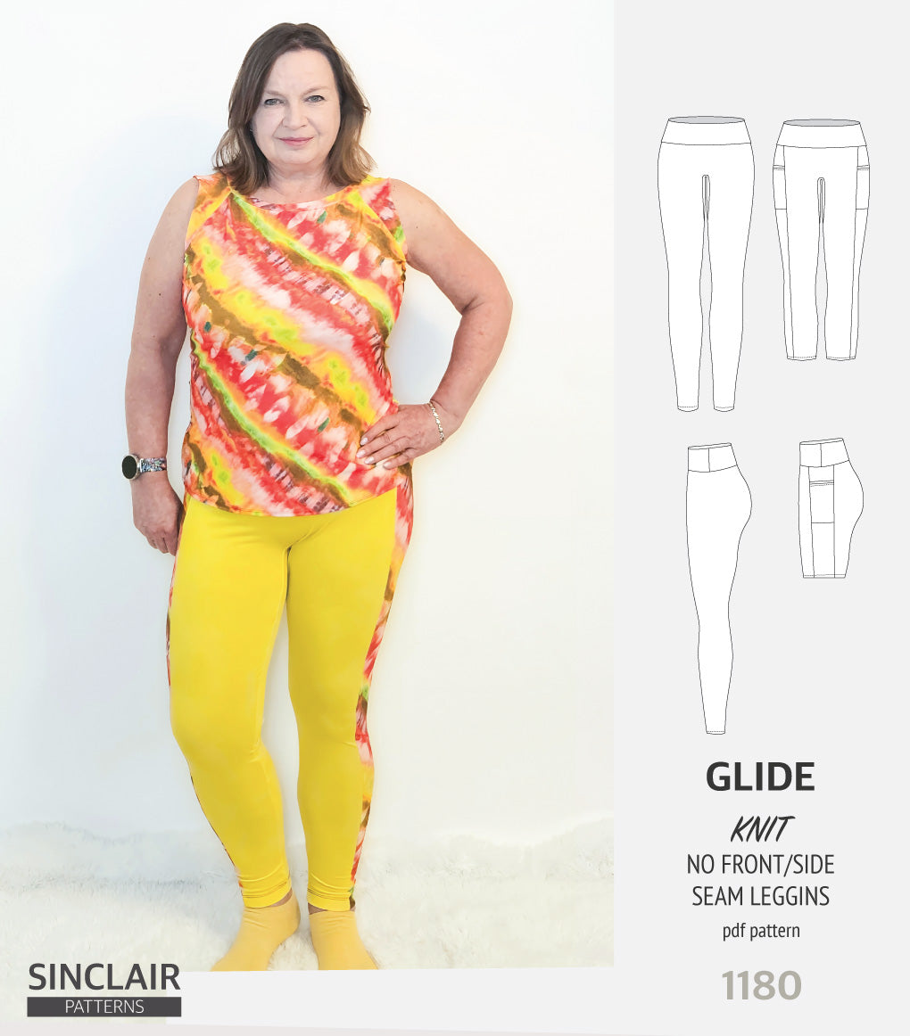 Glide no front and no side seam leggings (PDF)