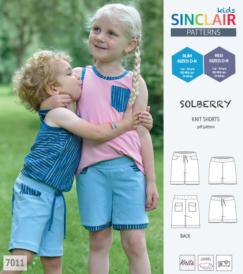 Solberry knit shorts for children (PDF)