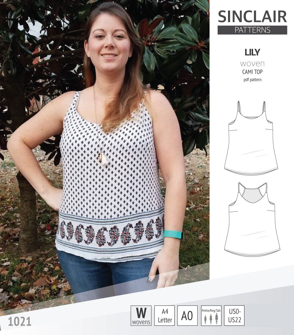 Lily classic cami woven top (PDF)