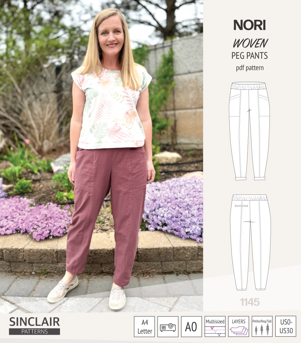 Nori peg pants with elastic waistband (PDF)
