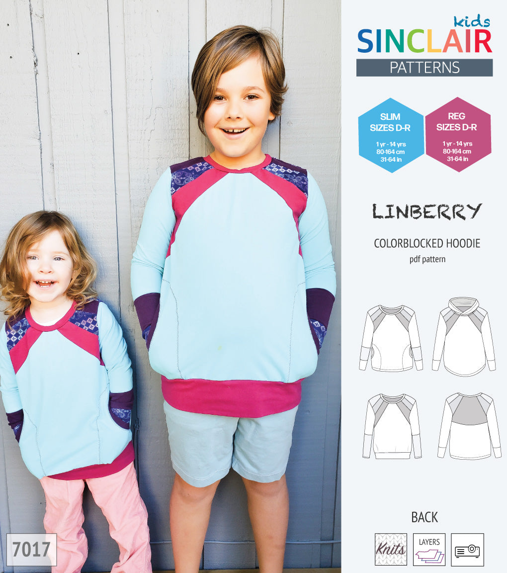Linberry colorblocked hoodie and sweater for children (PDF)