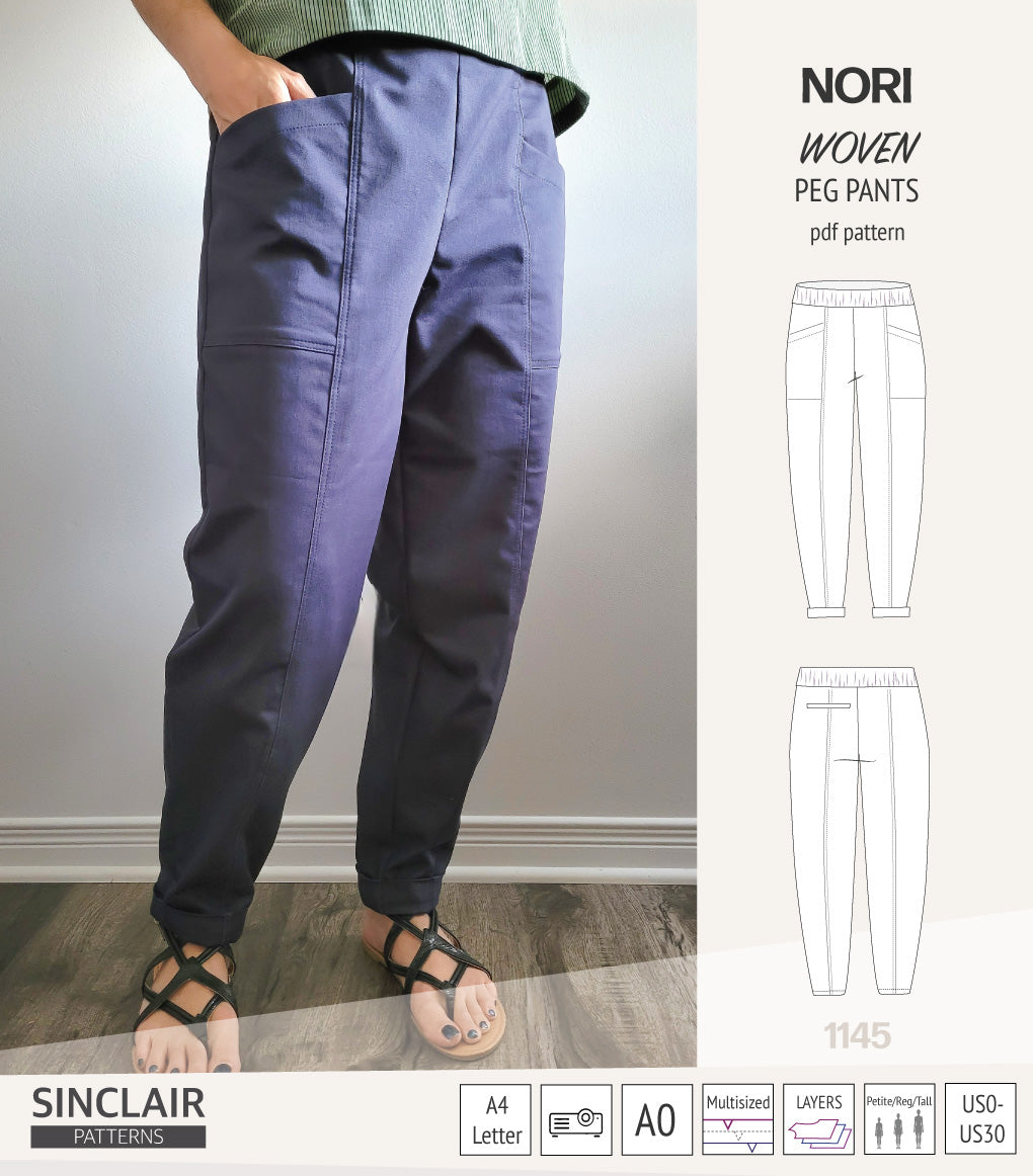 Nori peg pants with elastic waistband (PDF)
