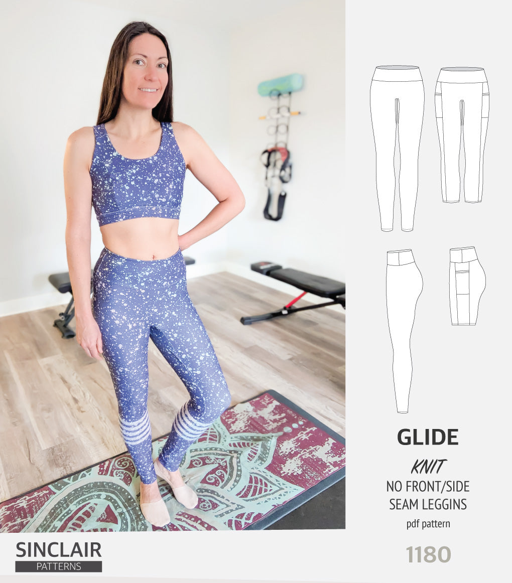 Glide no front and no side seam leggings (PDF)