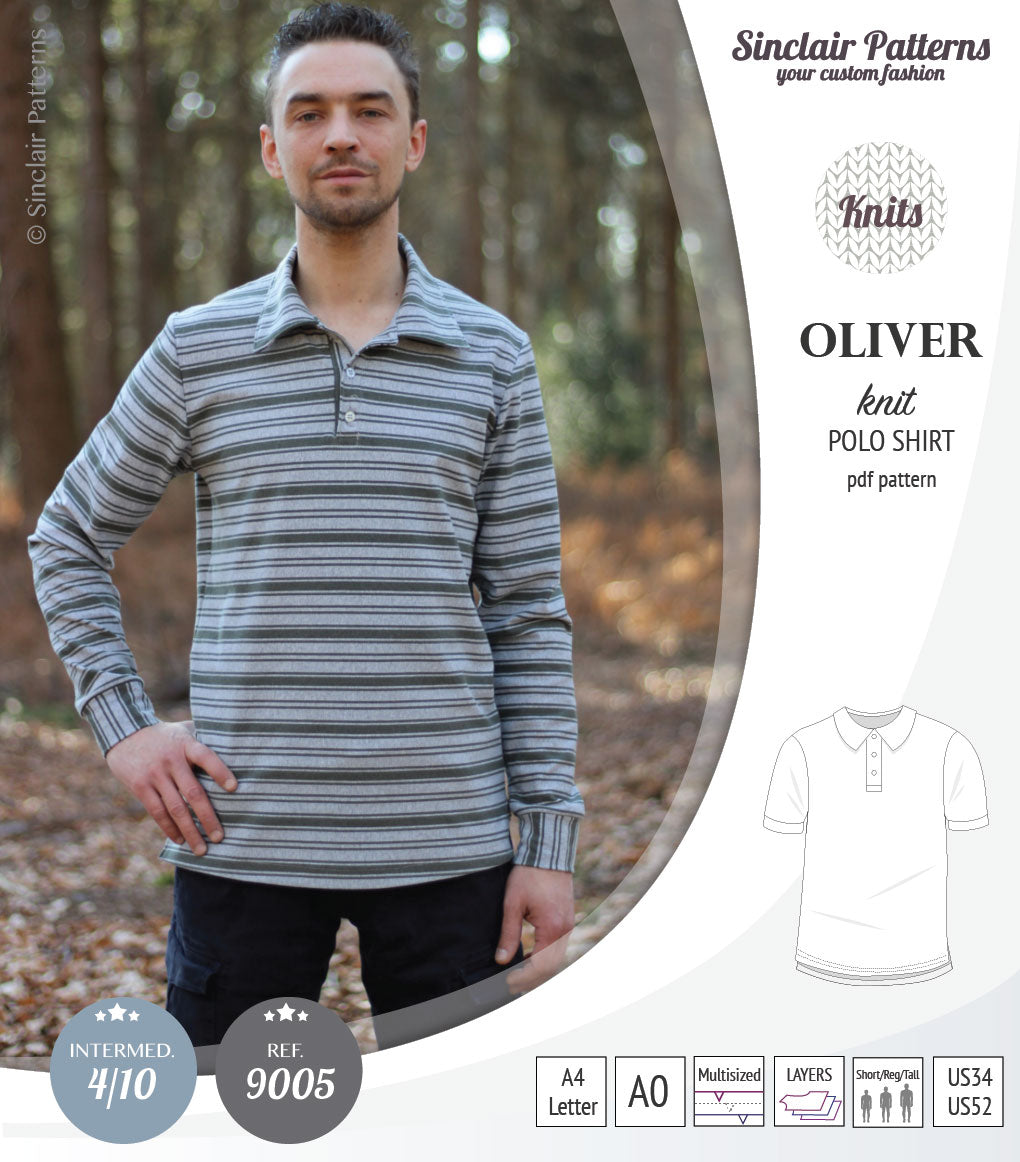 Oliver classic knit polo shirt for men (PDF)