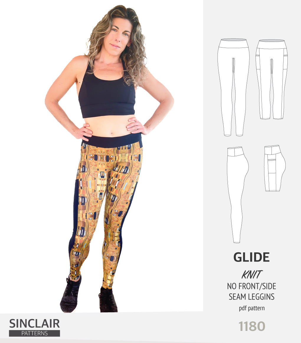 Glide no front and no side seam leggings (PDF)