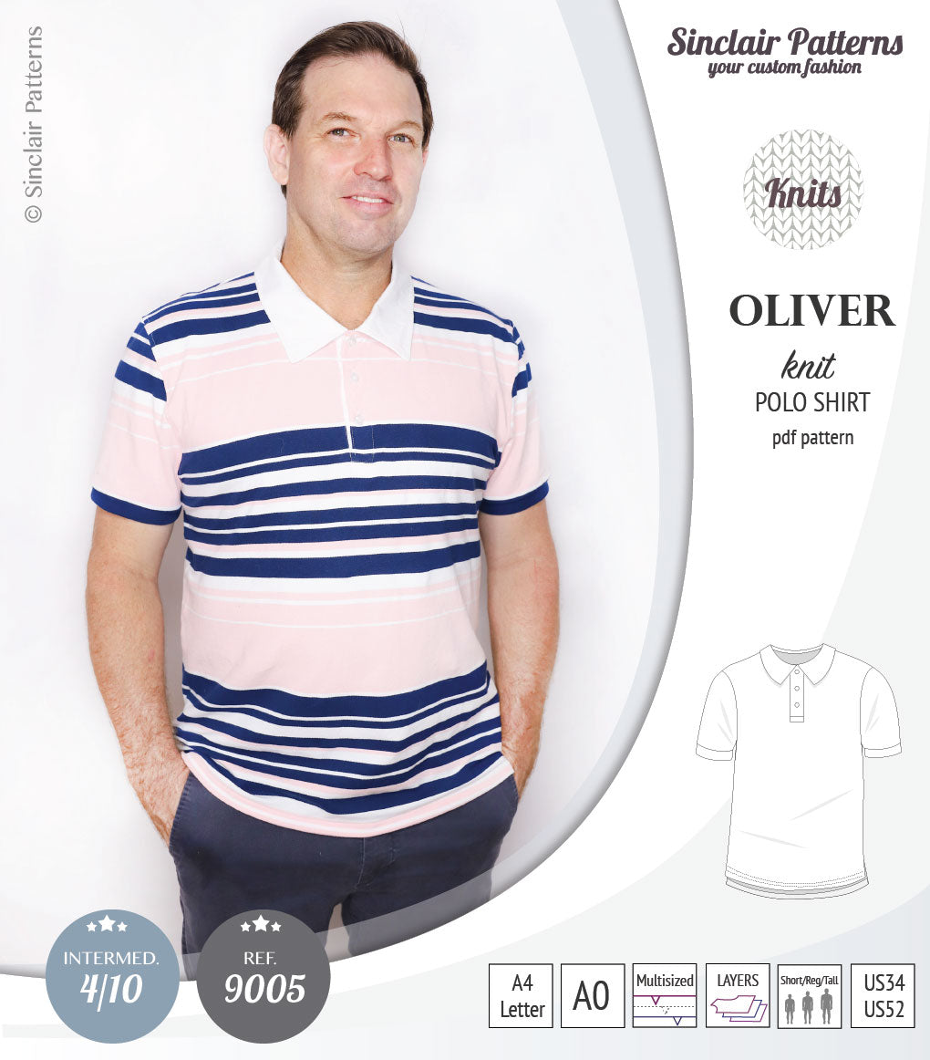Oliver classic knit polo shirt for men (PDF)