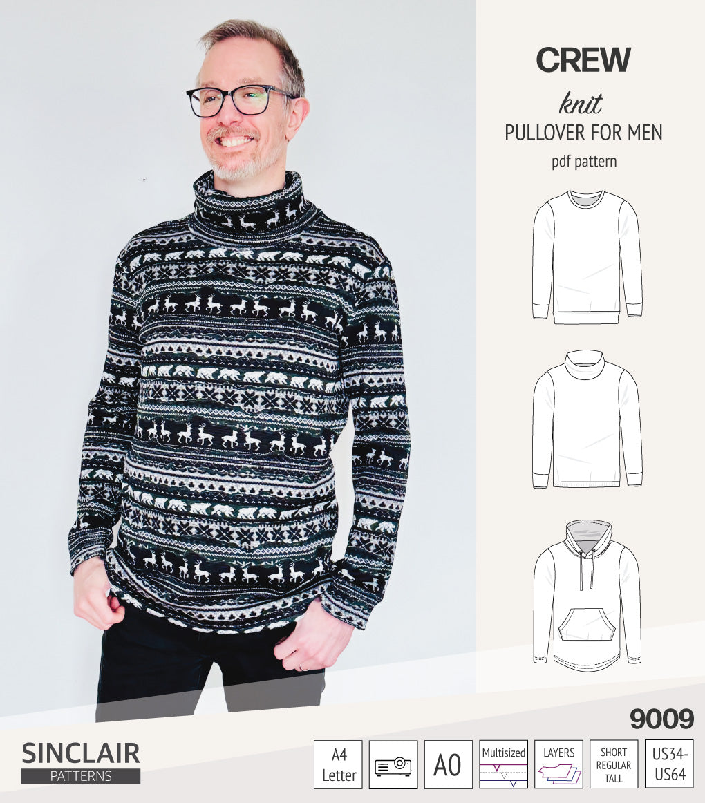 Crew pullover for men (PDF)