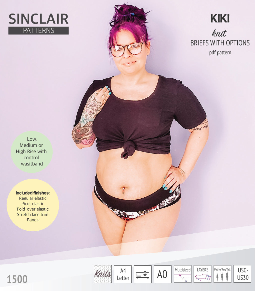 Kiki briefs with low, medium and high rise options (PDF)