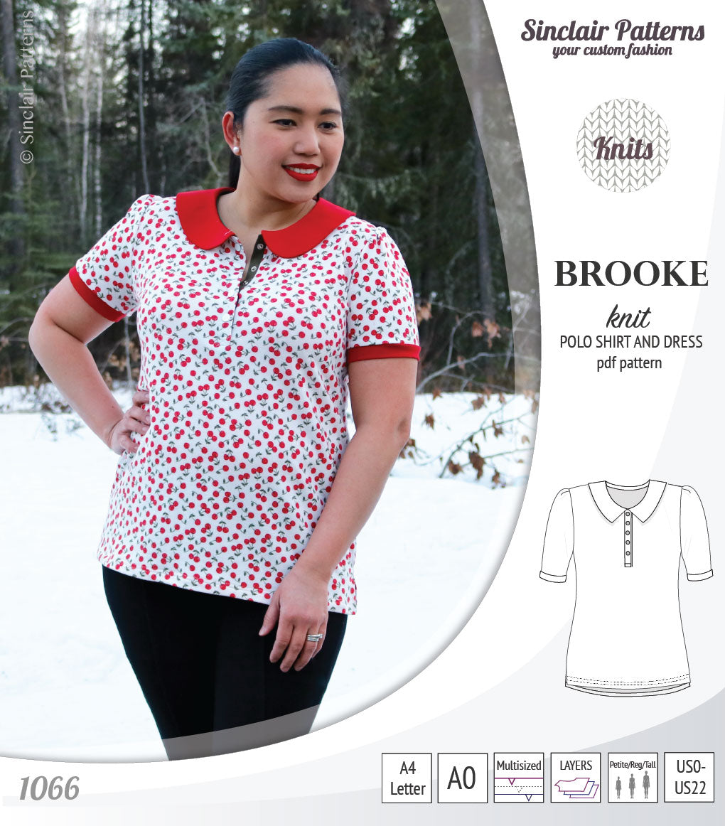 Brooke knit polo shirt and dress for women (PDF)
