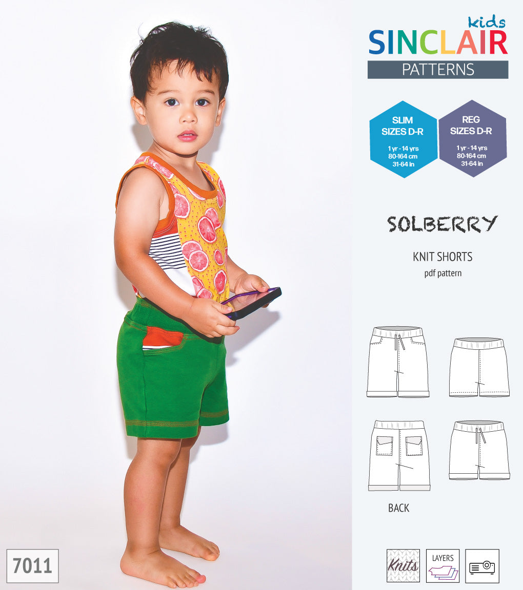 Solberry knit shorts for children (PDF)