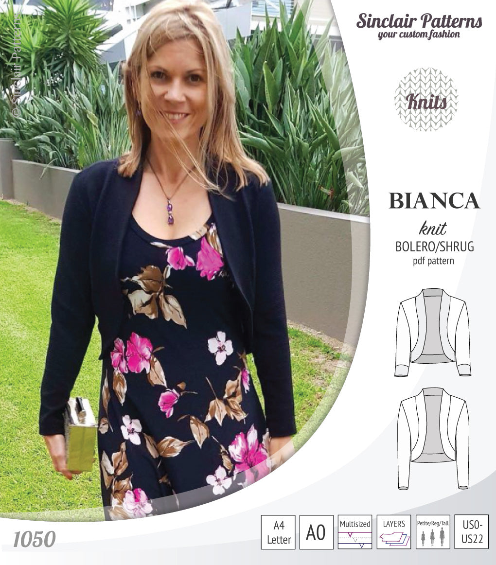 Bianca knit bolero/shrug (PDF)
