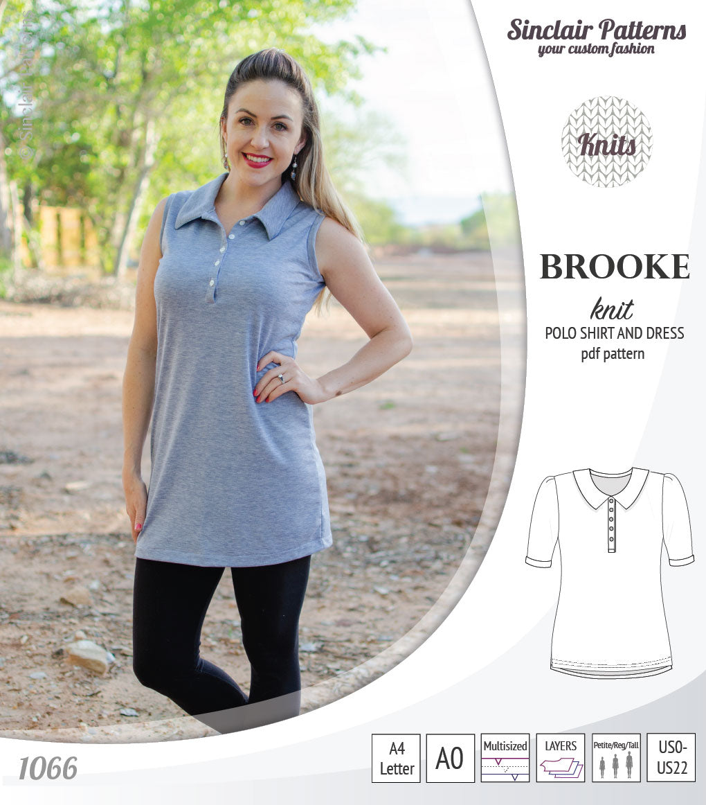 Brooke knit polo shirt and dress for women (PDF)