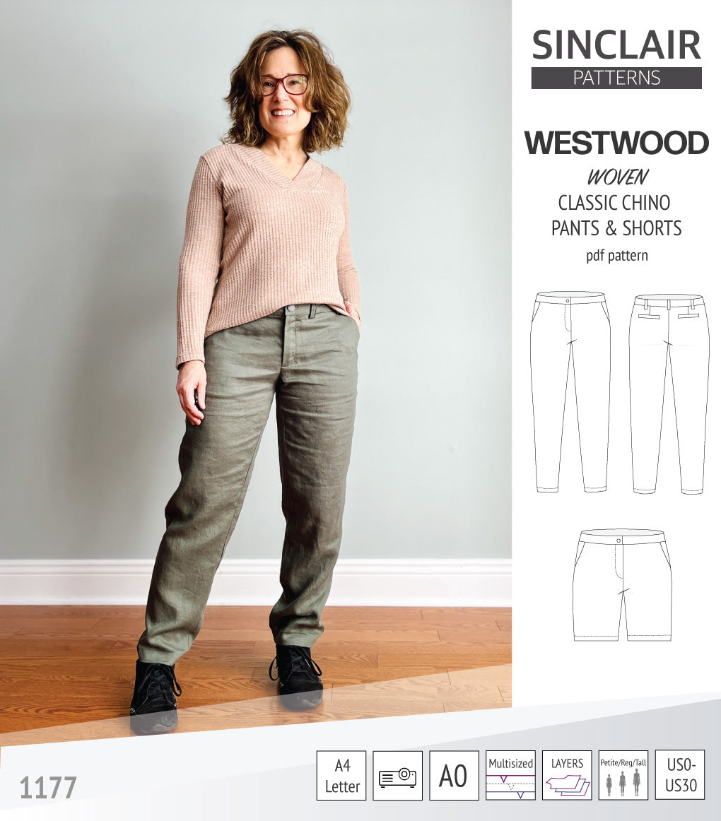 Westwood classic chino trousers for woven fabrics (PDF)