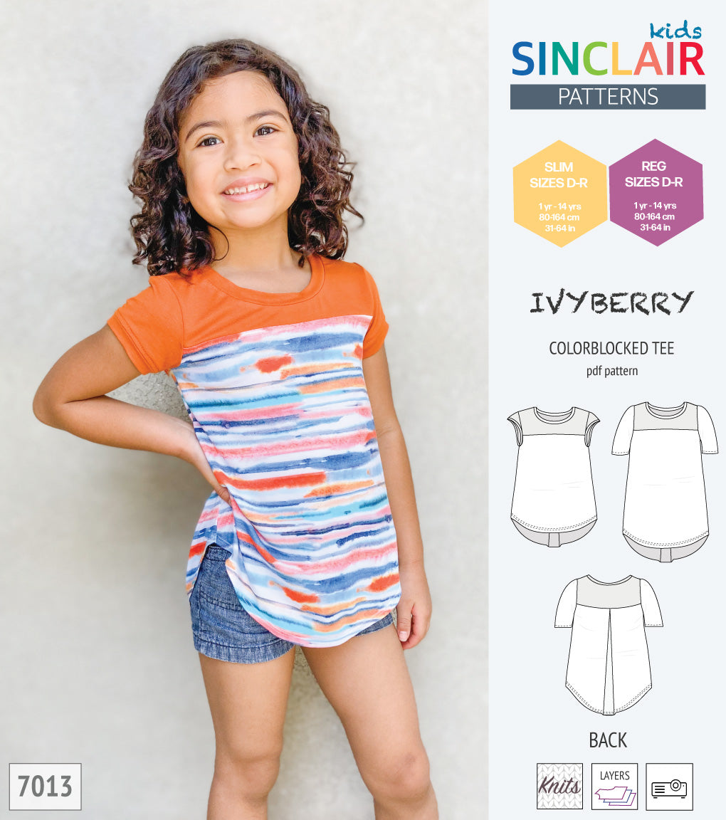 Ivyberry colorblocked tee for children (PDF)