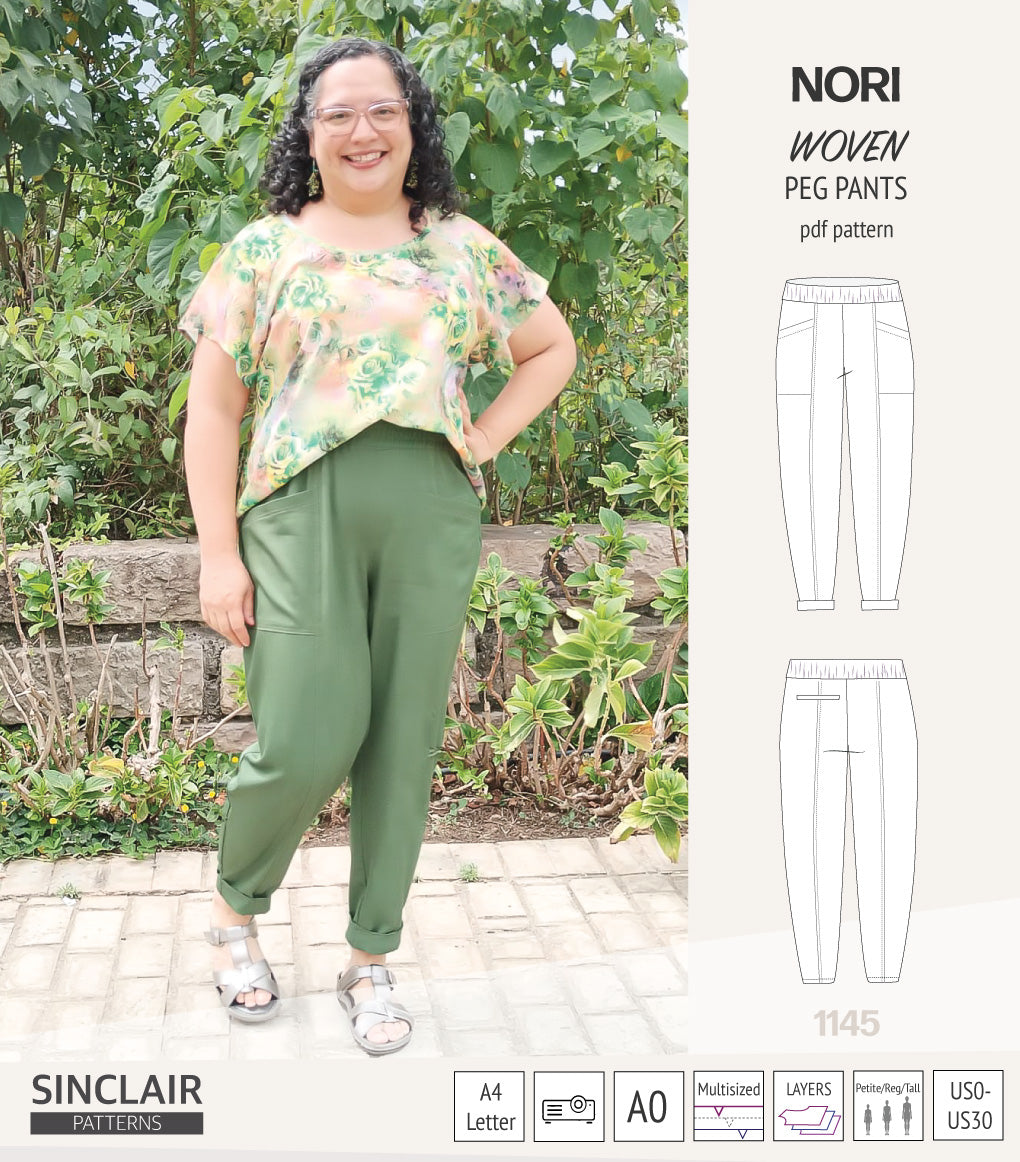 Nori peg pants with elastic waistband (PDF)