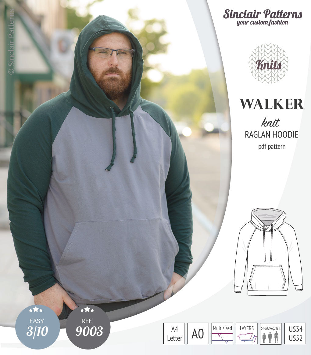 Walker classic raglan hoodie for men (PDF)