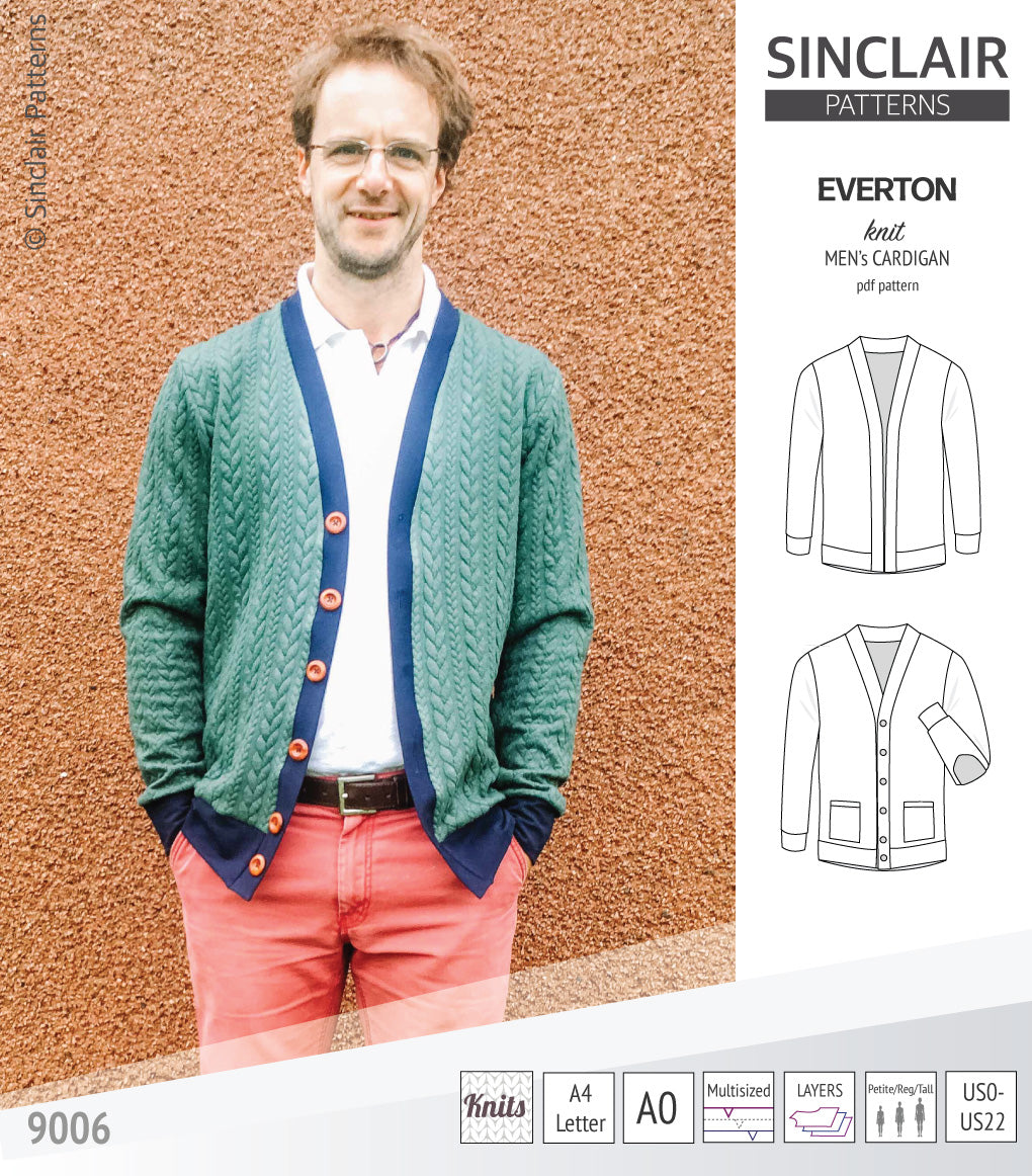 Everton classic knit cardigan for men (PDF)