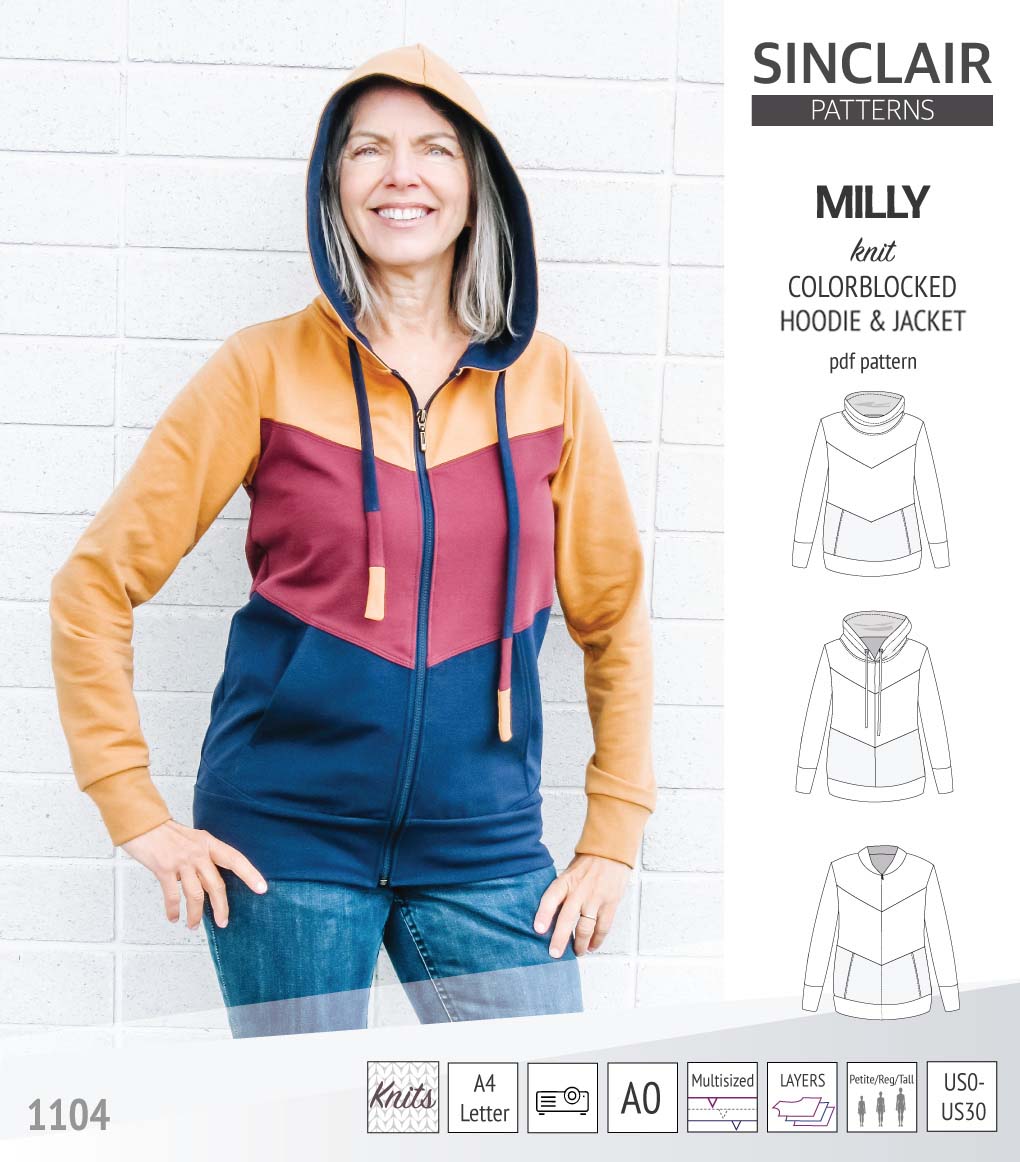 Milly colorblocked hoodie and zip up jacket (PDF)