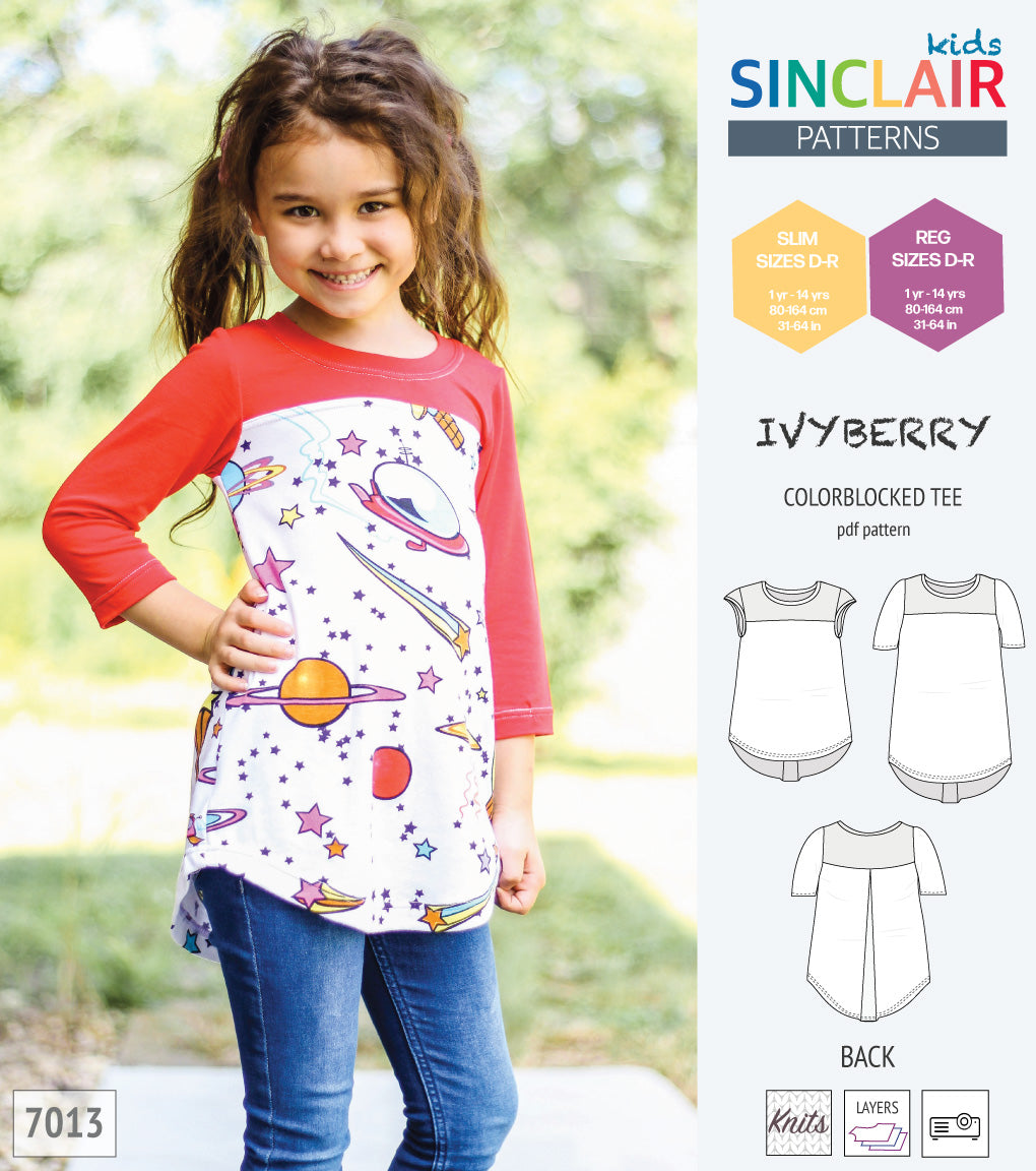 Ivyberry colorblocked tee for children (PDF)