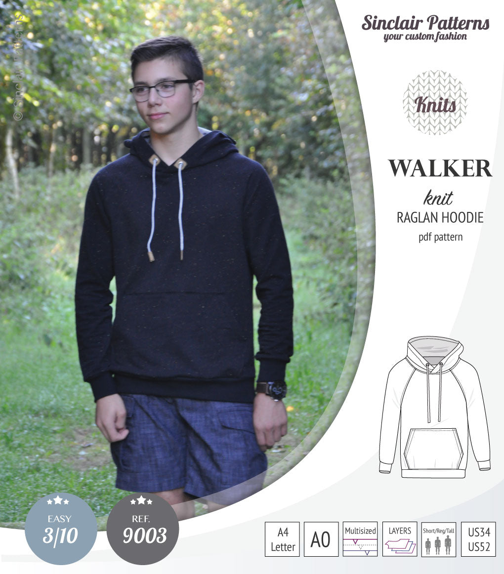 Walker classic raglan hoodie for men (PDF)
