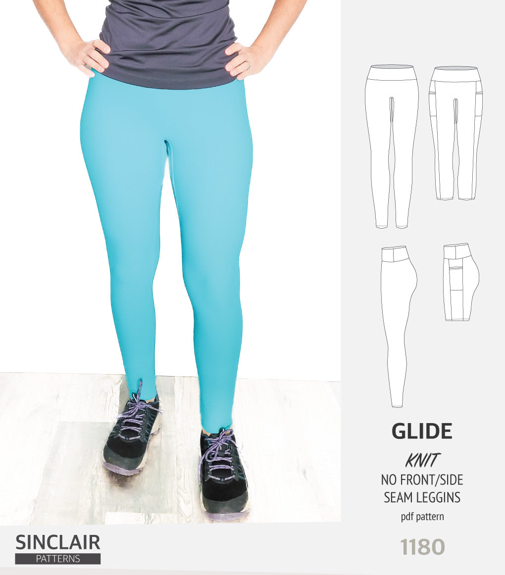 Glide no front and no side seam leggings (PDF)