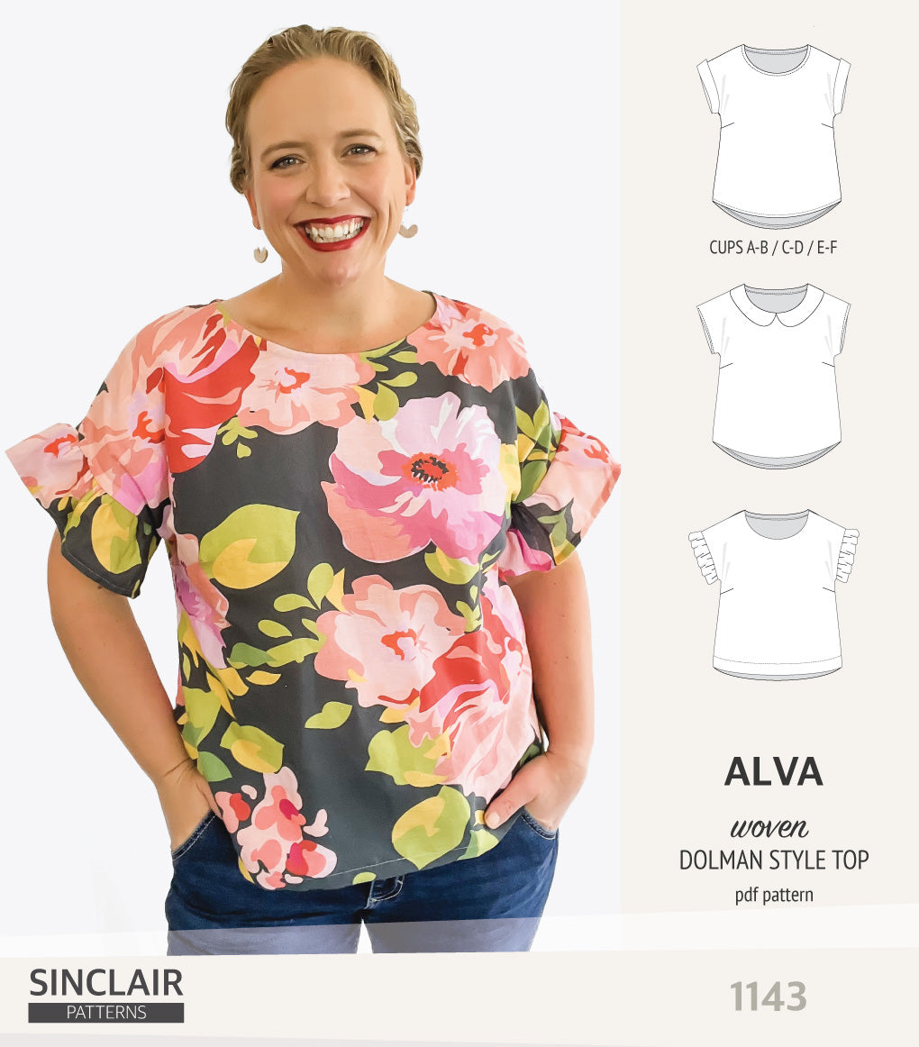 Alva woven dolman style top (PDF)