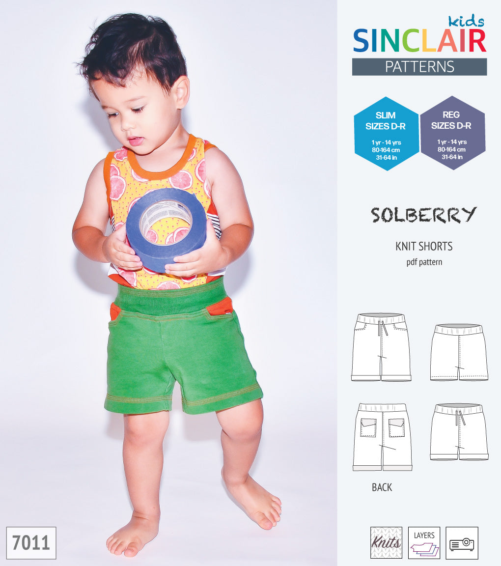 Solberry knit shorts for children (PDF)