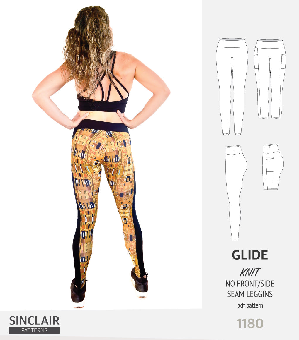 Glide no front and no side seam leggings (PDF)