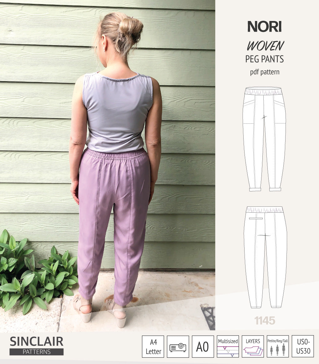 Nori peg pants with elastic waistband (PDF)