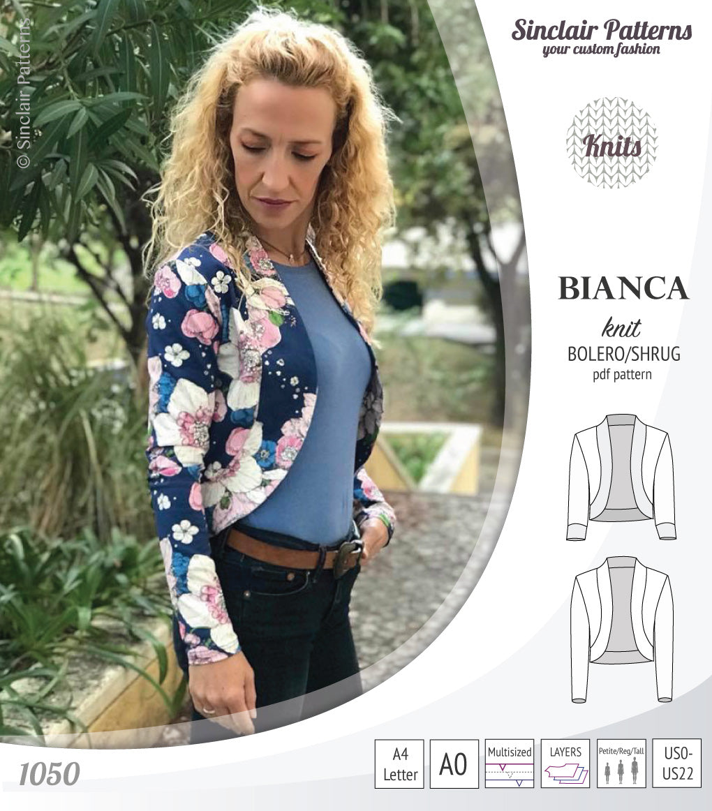 Bianca knit bolero/shrug (PDF)