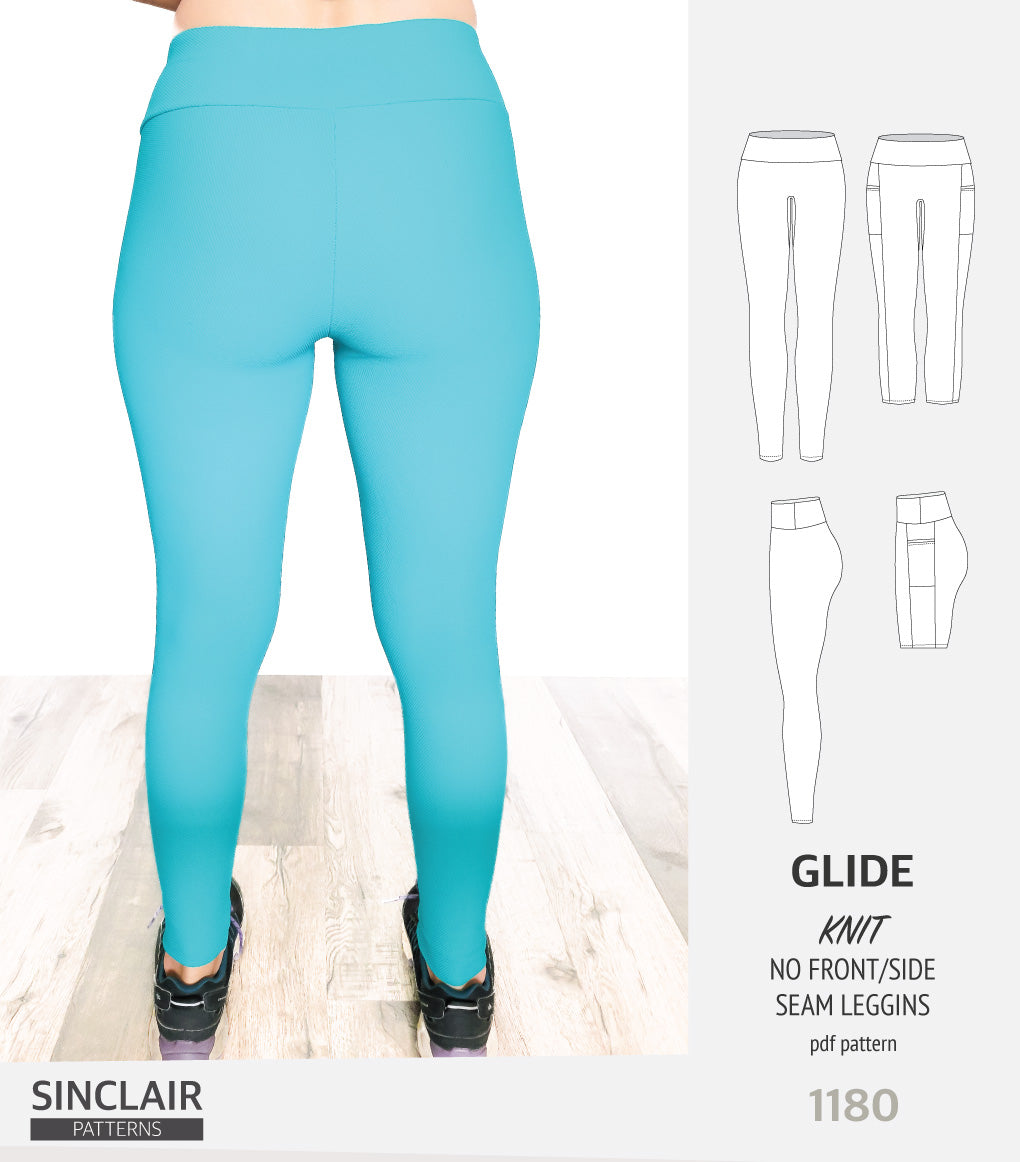 Glide no front and no side seam leggings (PDF)