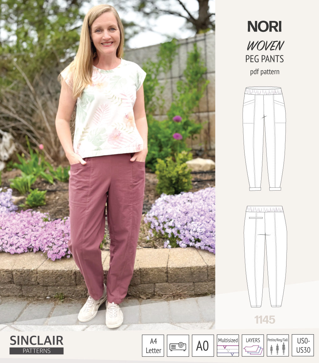 Nori peg pants with elastic waistband (PDF)