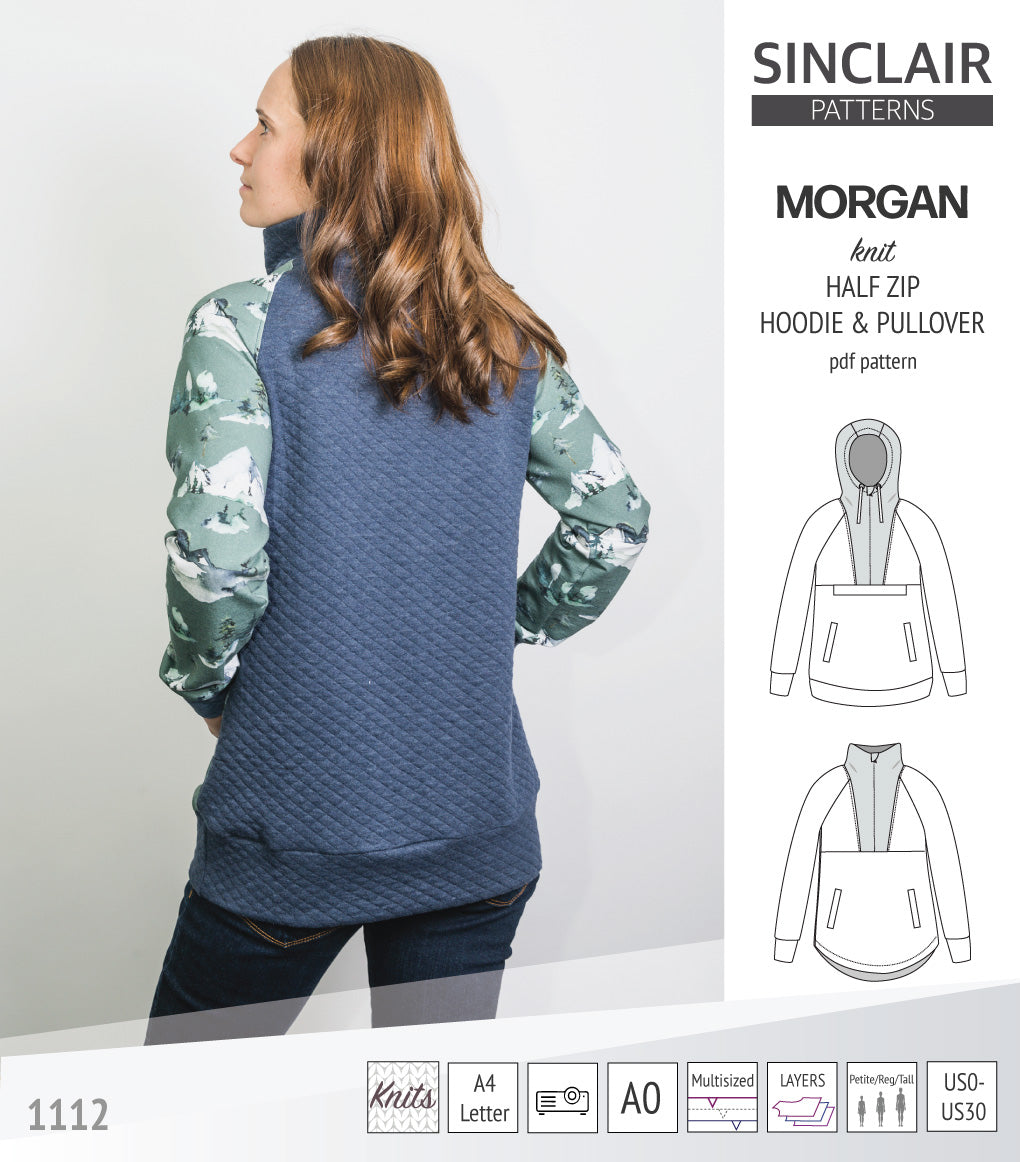Morgan half zip pullover and hoodie (PDF)
