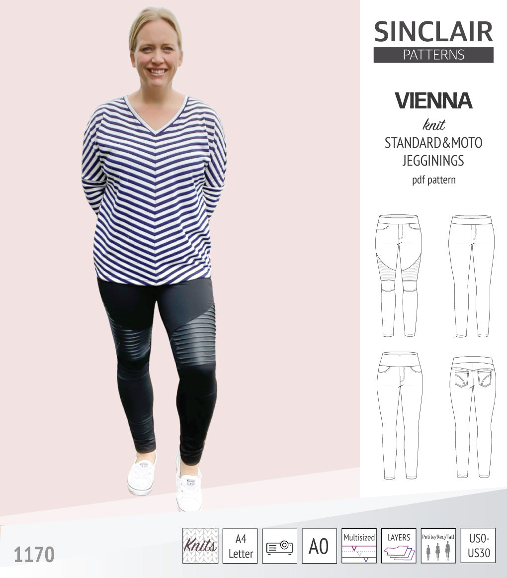 Vienna knit jeggings with moto patch option (PDF)