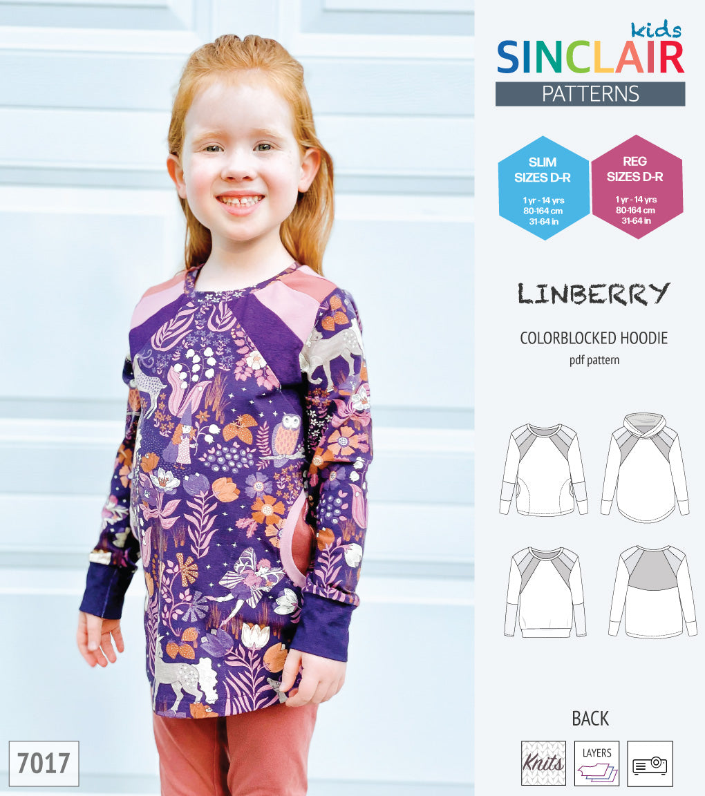 Linberry colorblocked hoodie and sweater for children (PDF)