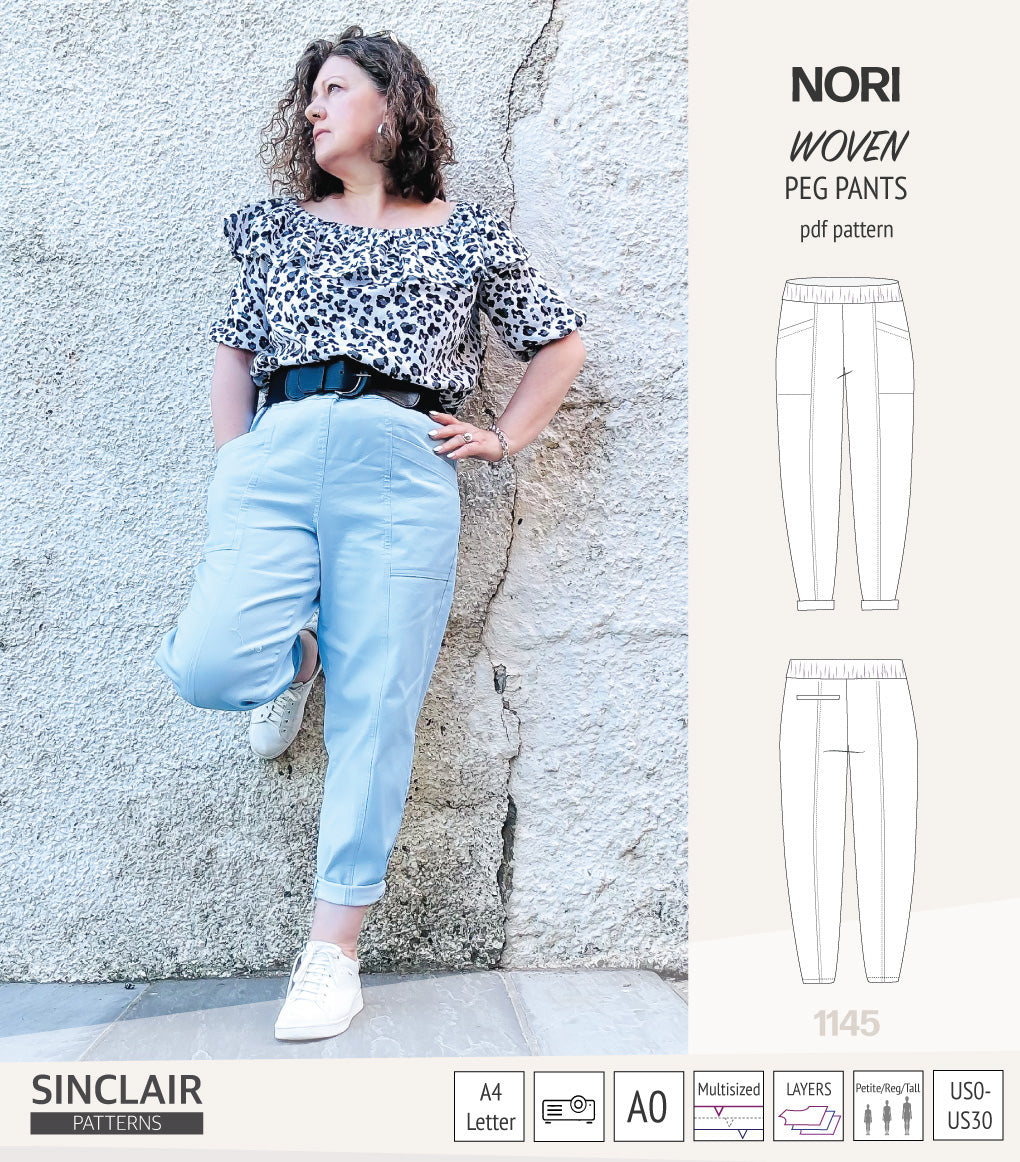 Nori peg pants with elastic waistband (PDF)