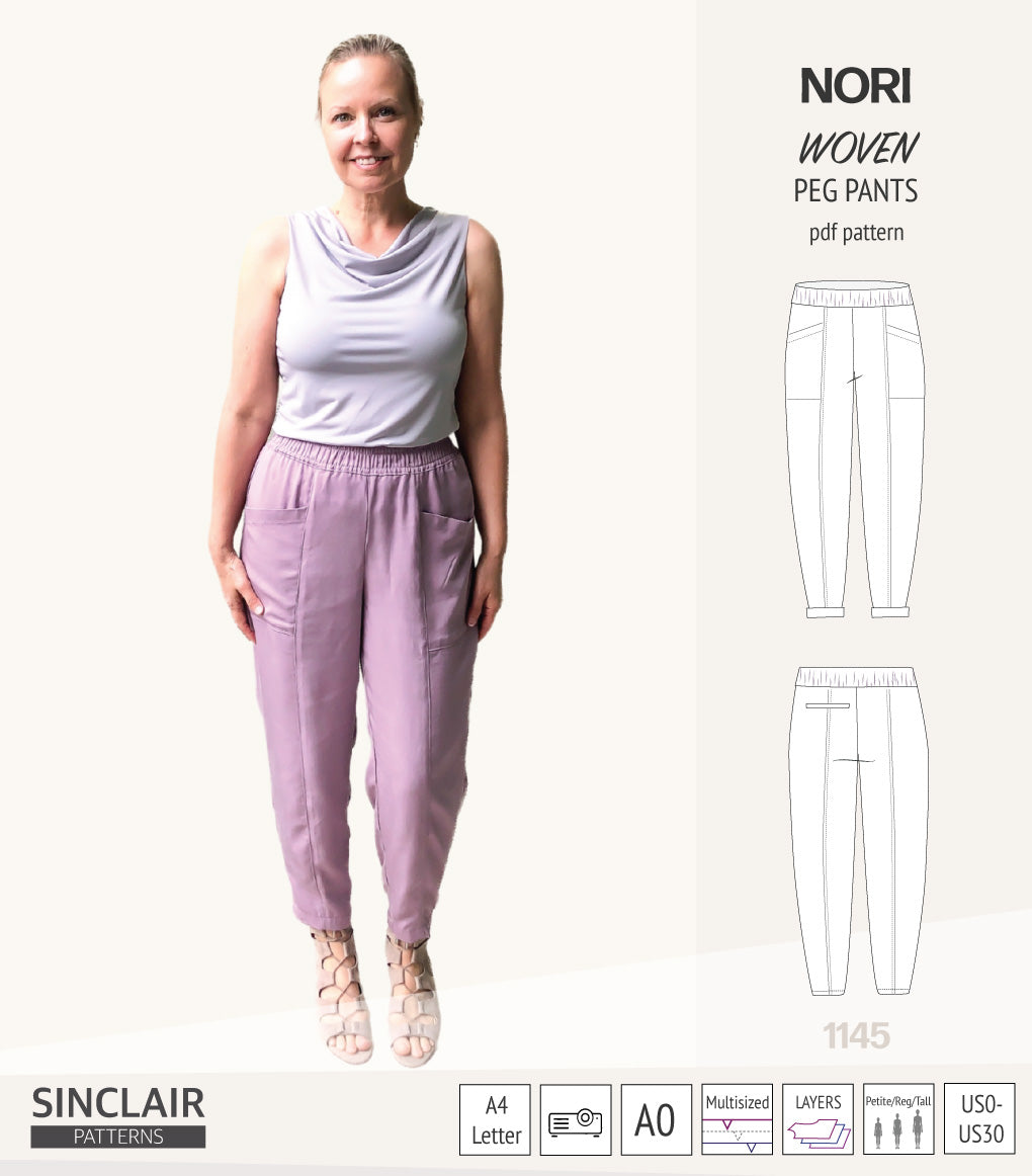 Nori peg pants with elastic waistband (PDF)