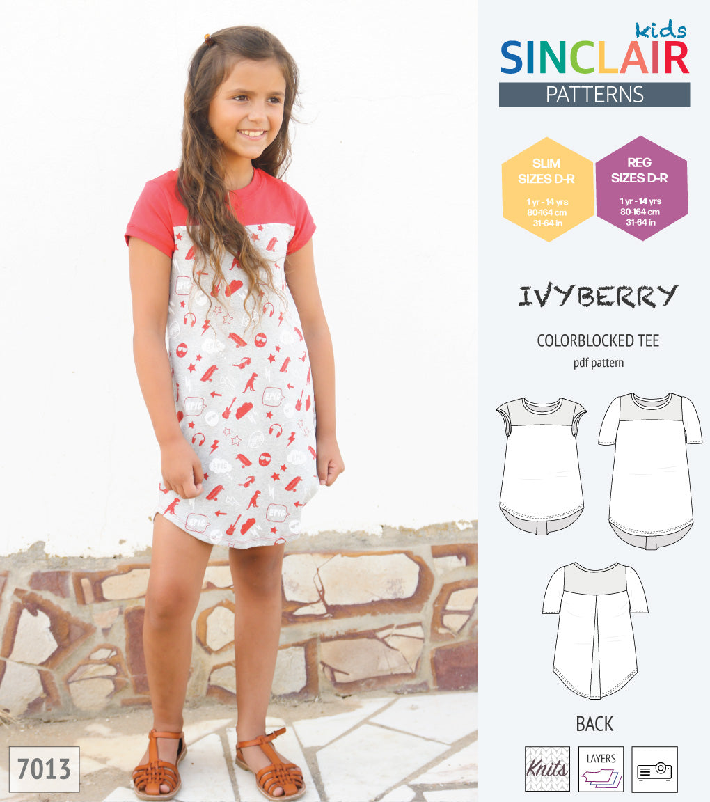 Ivyberry colorblocked tee for children (PDF)