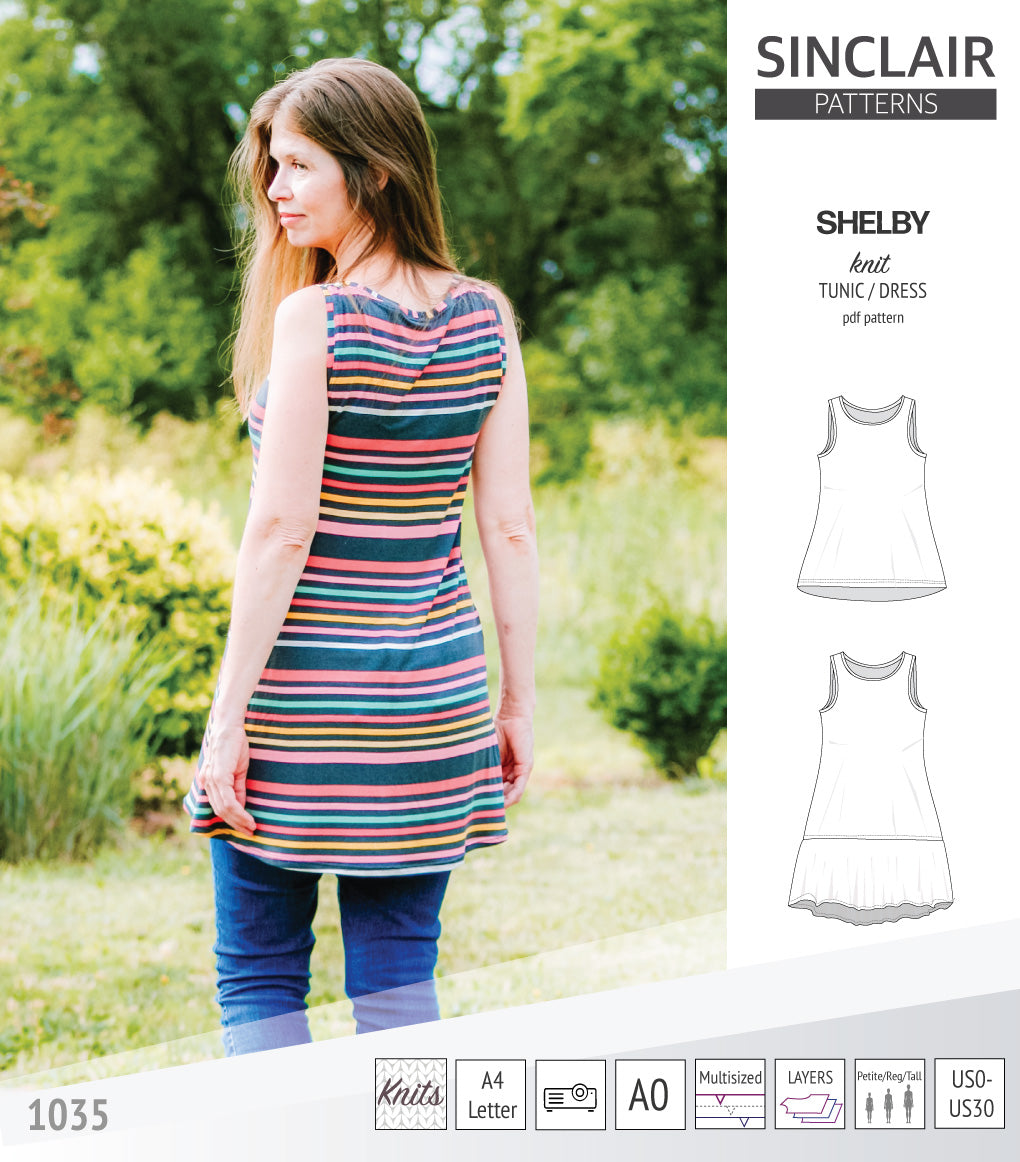 Shelby relaxed cut longline knit shell tunic and dress