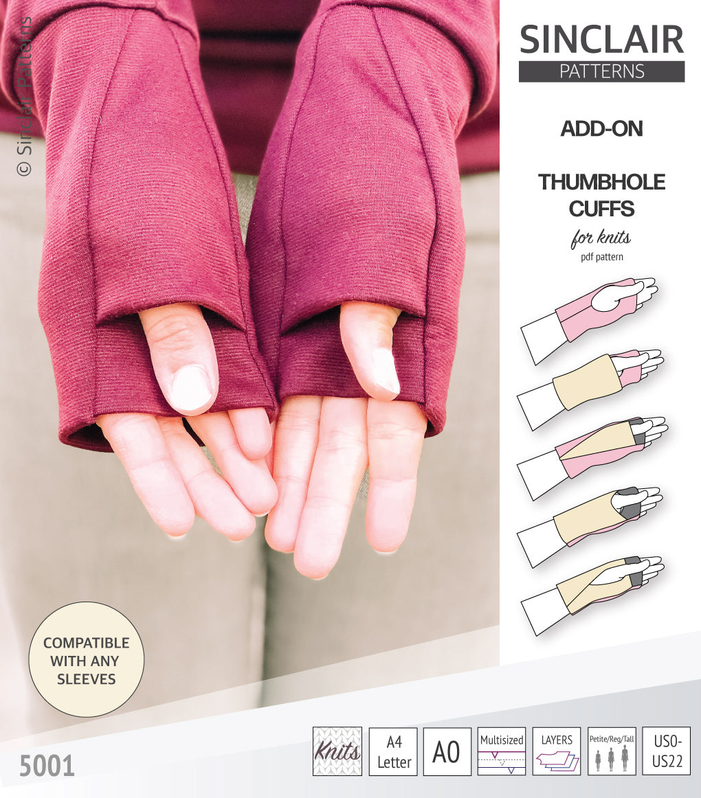 Thumbhole cuffs pack add on (PDF)
