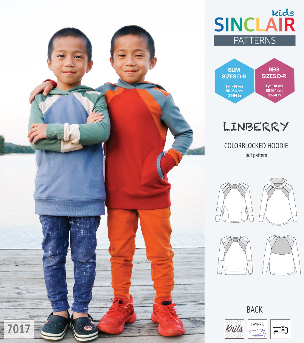 Linberry colorblocked hoodie and sweater for children (PDF)