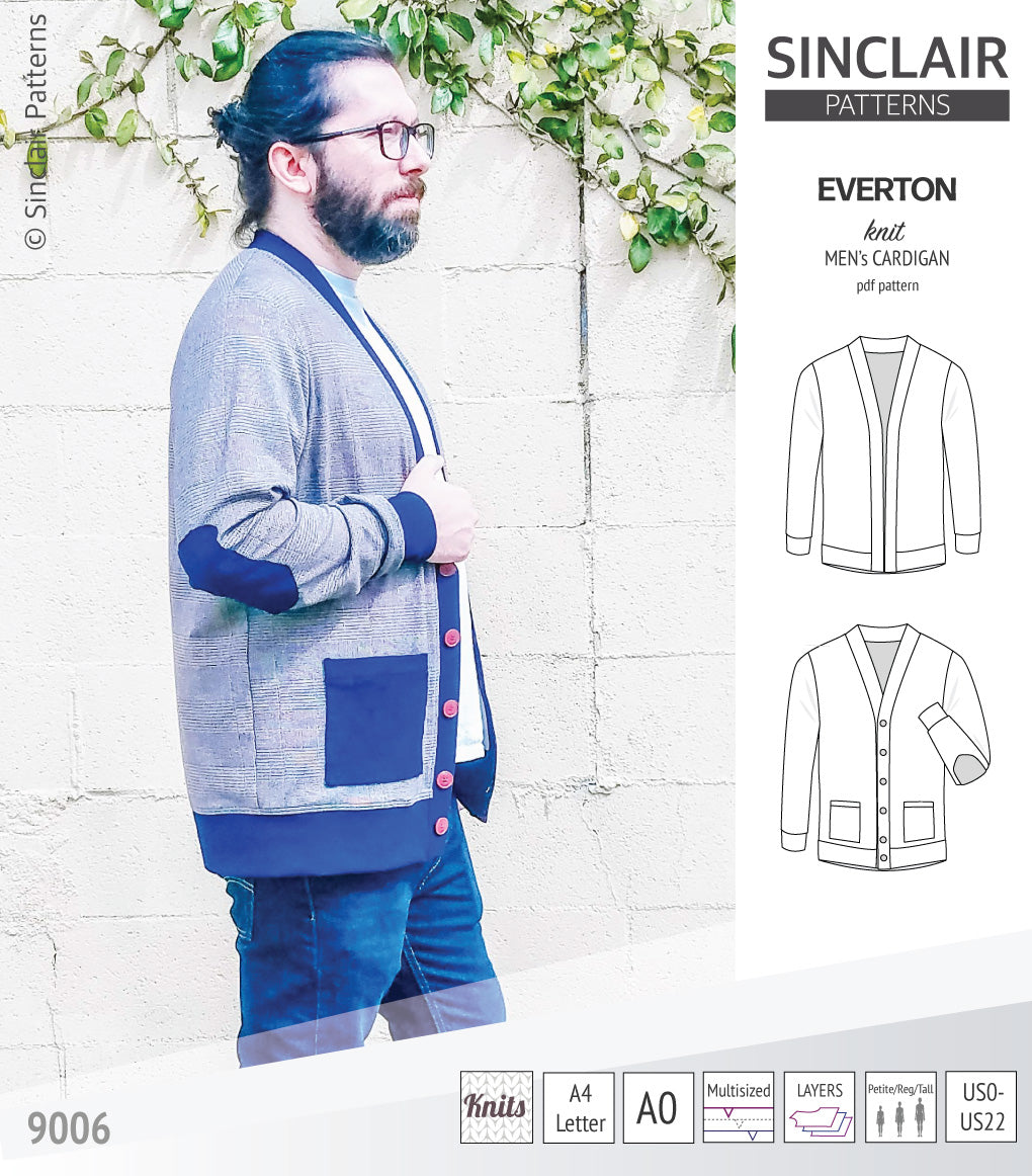 Everton classic knit cardigan for men (PDF)